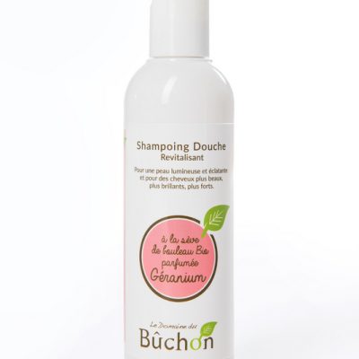 shampoing douche géranium sève bouleau