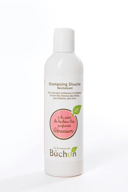 shampoing douche géranium sève bouleau