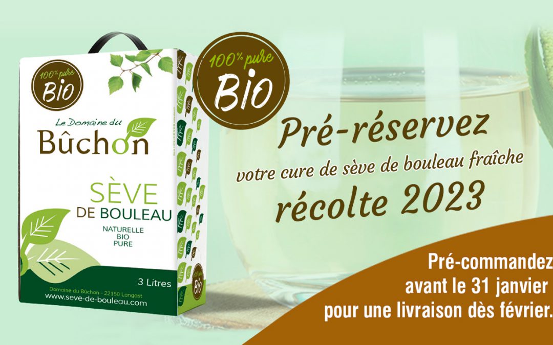 Pré-réservez votre cure de sève de bouleau fraîche !